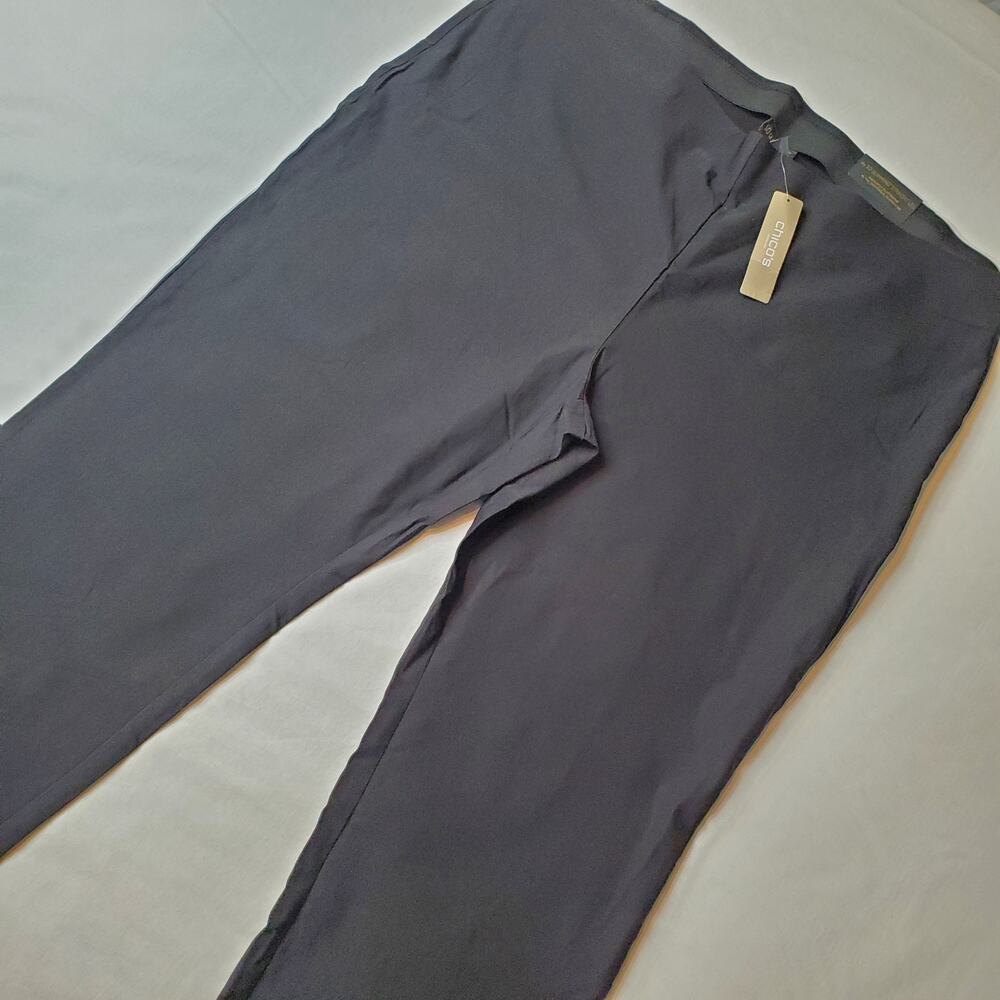 Chico's Women Size 4S (US-20) NWT So Slimming Brigitte Pant Straight Leg Black